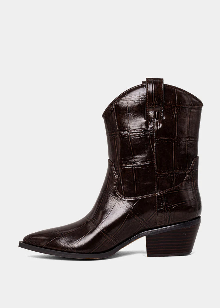 ZouZou Brown Croco Western Boot