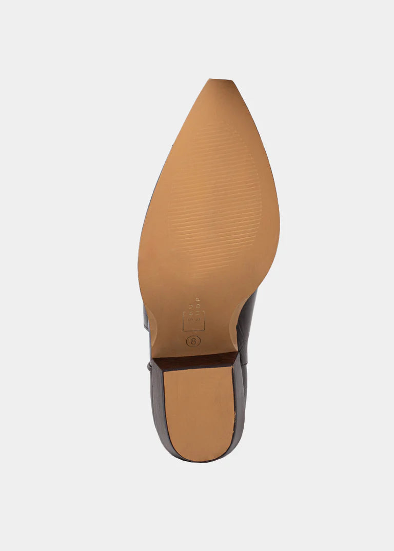 ZouZou Brown Croco Western Boot