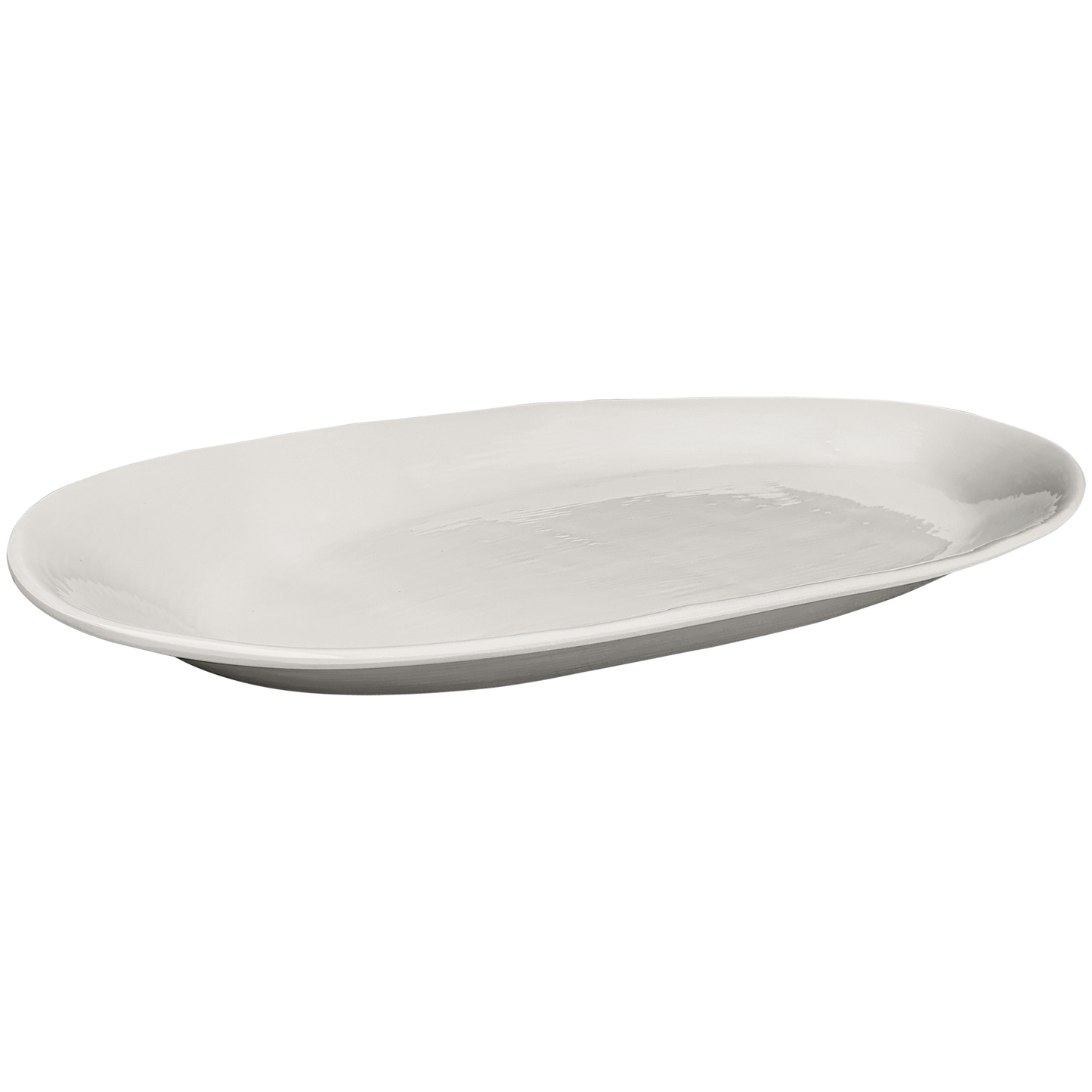 Large Oval Melamine Platter: White