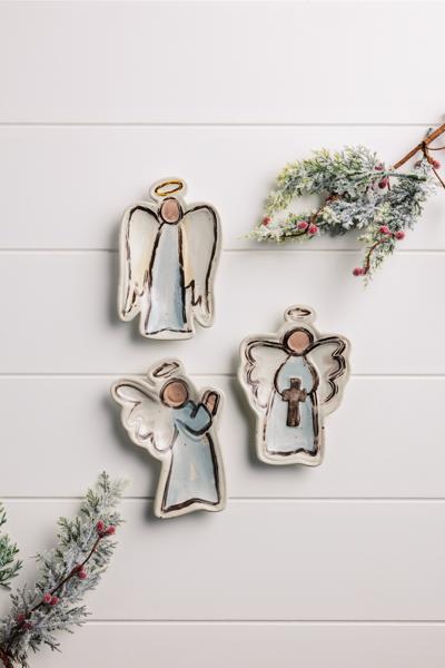 Angel with Cross Tidbit Dish