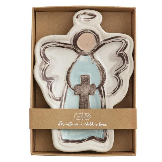Angel with Cross Tidbit Dish