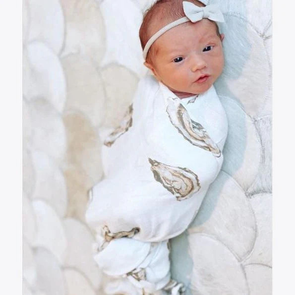 Little Hometown Swaddle Blanket-"Aw! Shucks!" Oyster