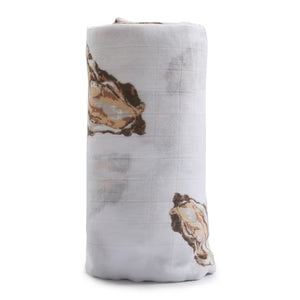 Little Hometown Swaddle Blanket-"Aw! Shucks!" Oyster