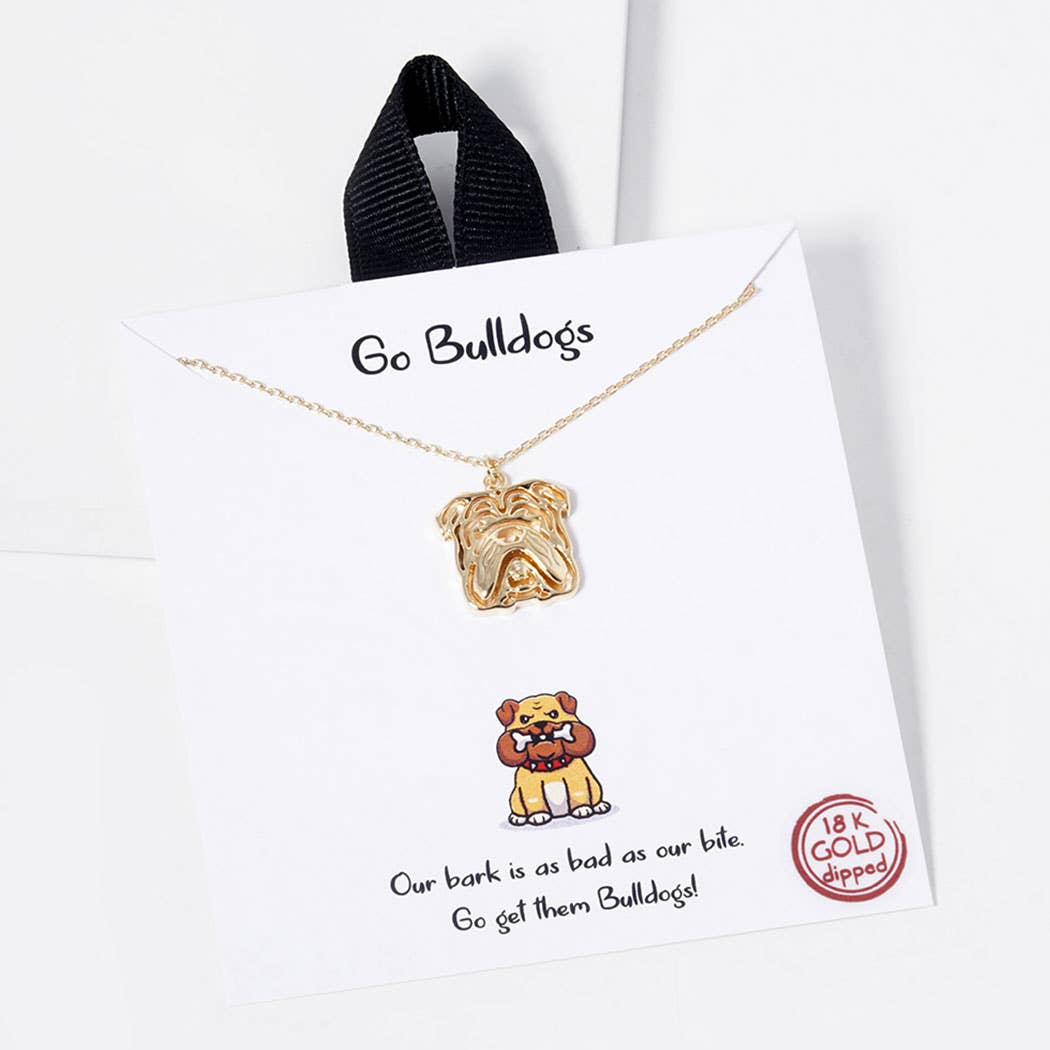 Bulldog Pendant Necklace