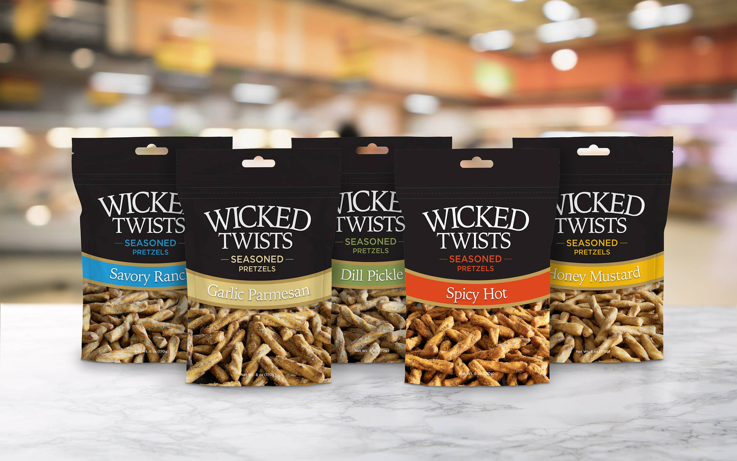 Wicked Twist Savory Ranch Seasoned Pretzels