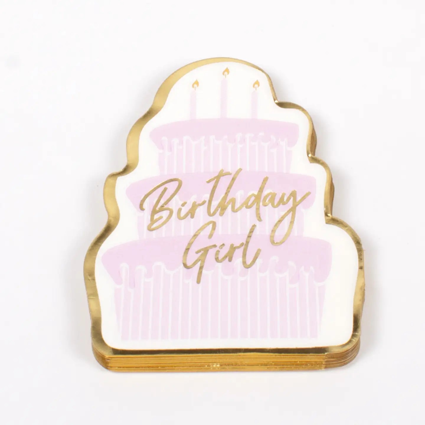 8 Oak Lane "Birthday Girl" Paper Die Cut Napkins