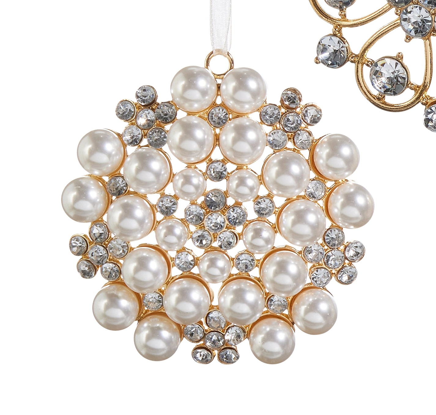 Jeweled/Embellished Brooch Ornaments- Flower, Pearl, Snowflake