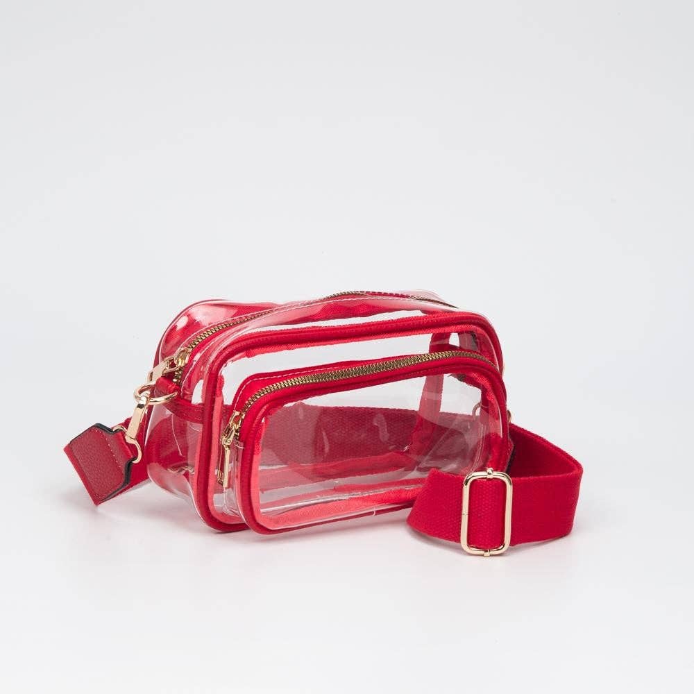 Red & Clear crossbody