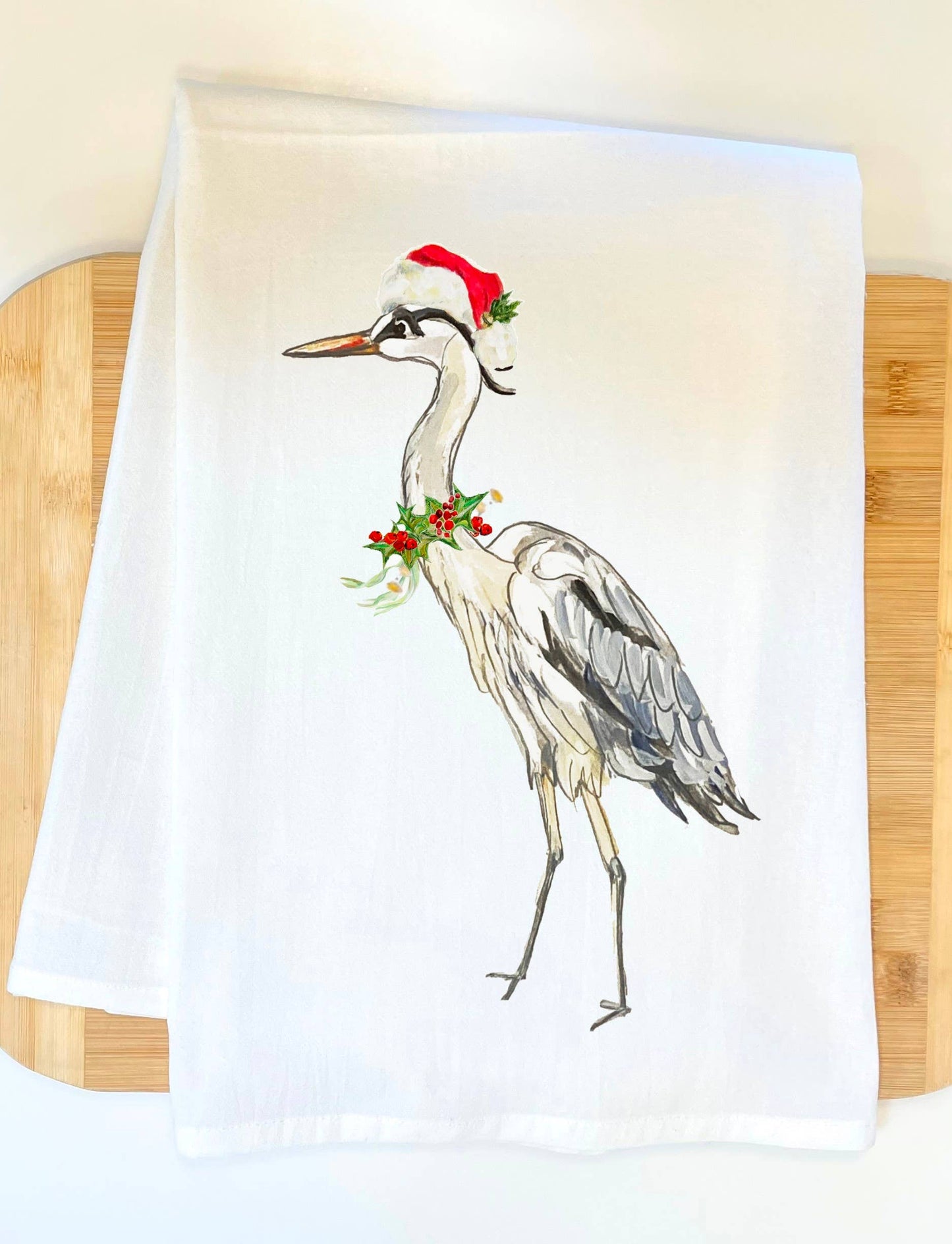 "Holiday Heron" Kitchen Towel