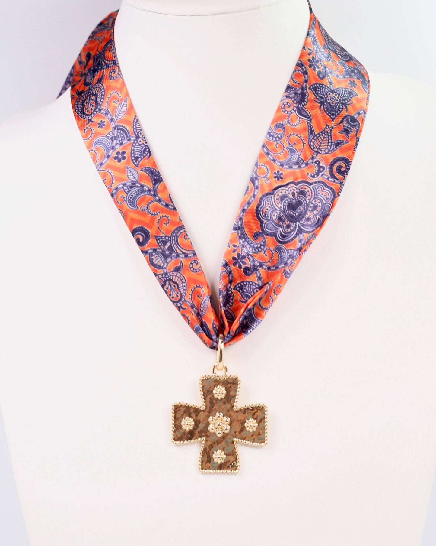 Carol Small Gold Cross Charm Gold