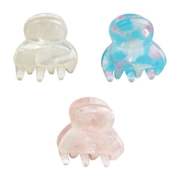 Mini Claw-Clip Ornament Set- Blue