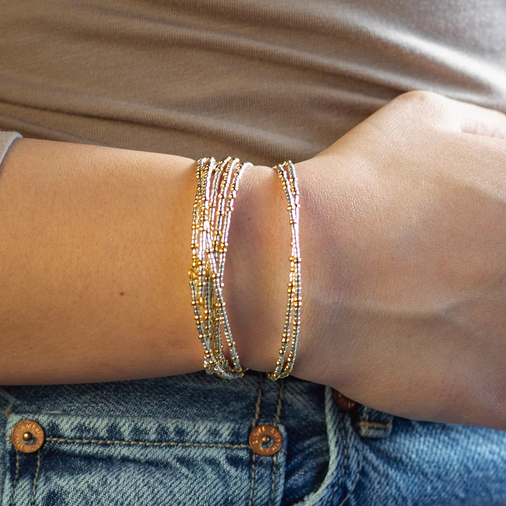 Lenny & Eva Confetti Bangle-Silver