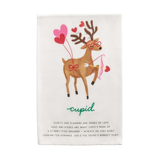 Cupid Reindeer Poem Towel