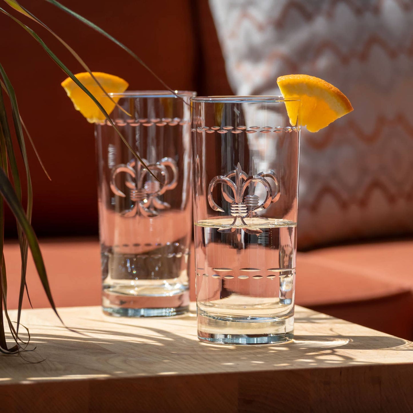 Fleur De Lis Cooler Glass