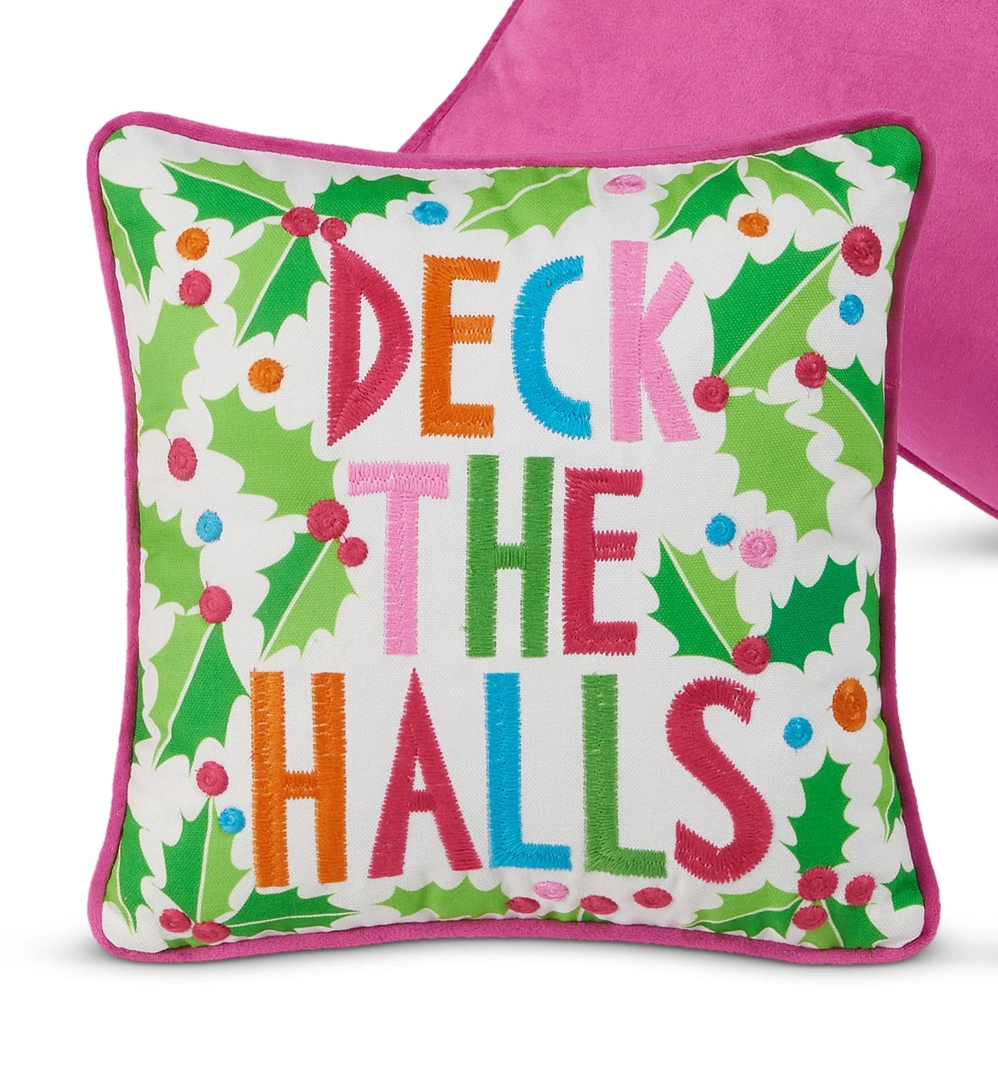 Christmas Spirit Pillows- Deck the Halls, Holly Jolly