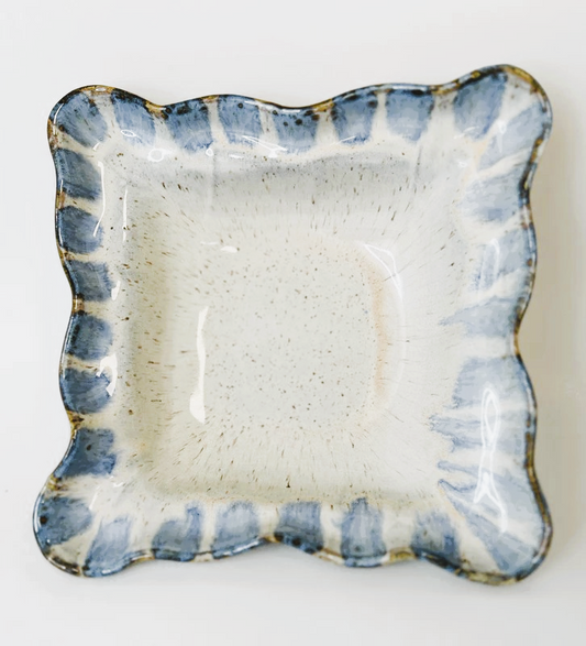 Etta B Medium Square Bowl-Blue Willow