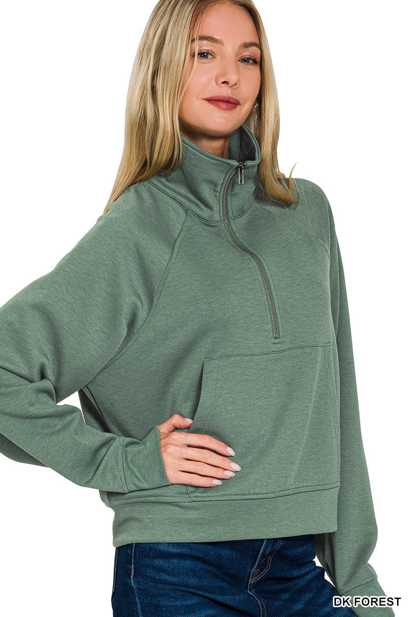 Half Zip Pullover- DK Forest