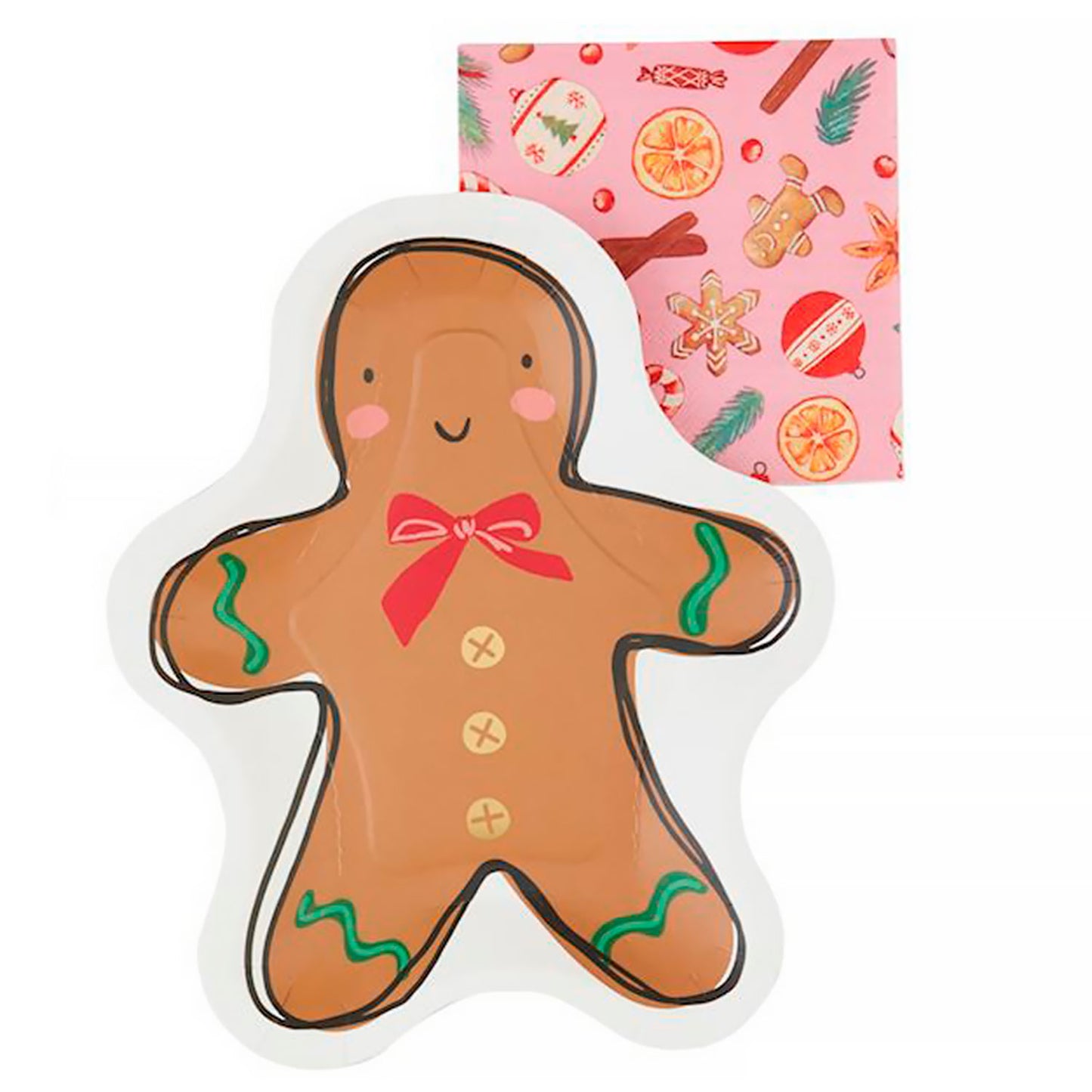 Gingerbread Paper Plate & Napkin Set