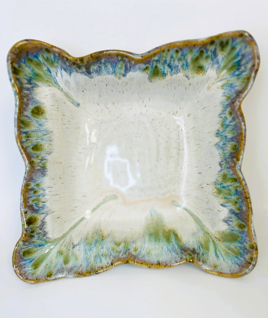 Etta B Medium Square Bowl-Botanical