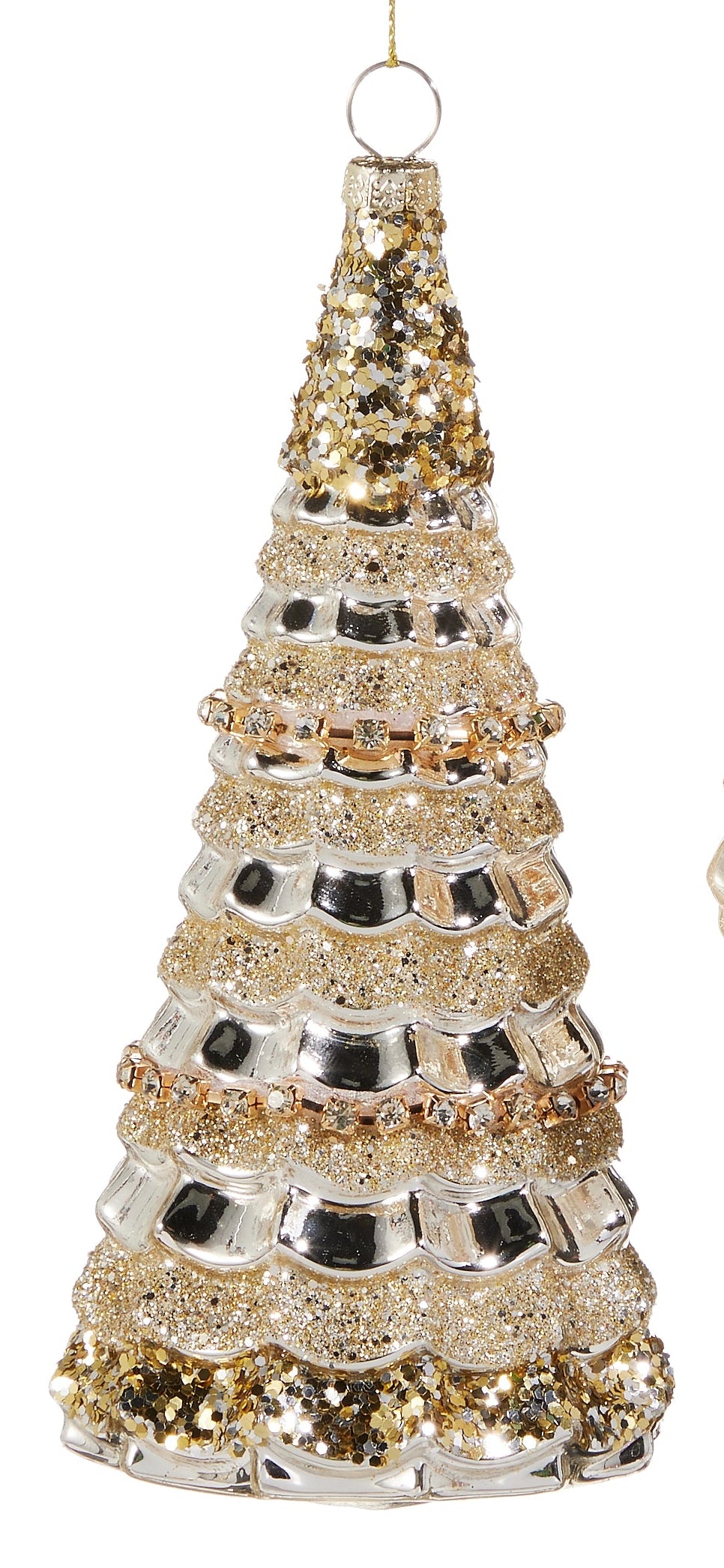 Gold Embellished Tree Ornaments- Gold and Rose Gold