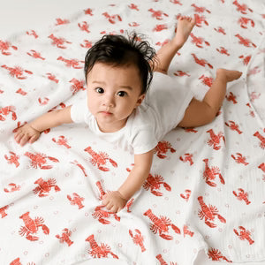 Little Hometown Baby, Muslin Swaddle Blanket-Heads Or Tails