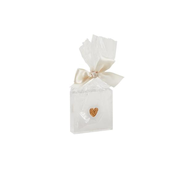 Mini Acrylic Plaque- Gold Cross, Gold Heart