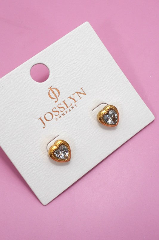 Heart Rhinestone Heart Earrings