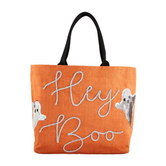 Halloween Sparkle Totes-Hey Boo