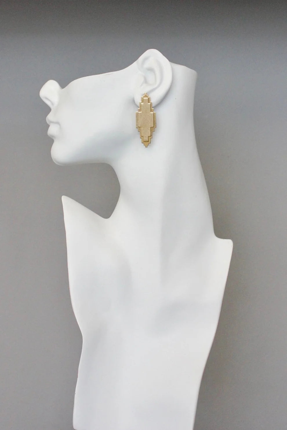 David Aubrey- Geometric Brass Post Earrings