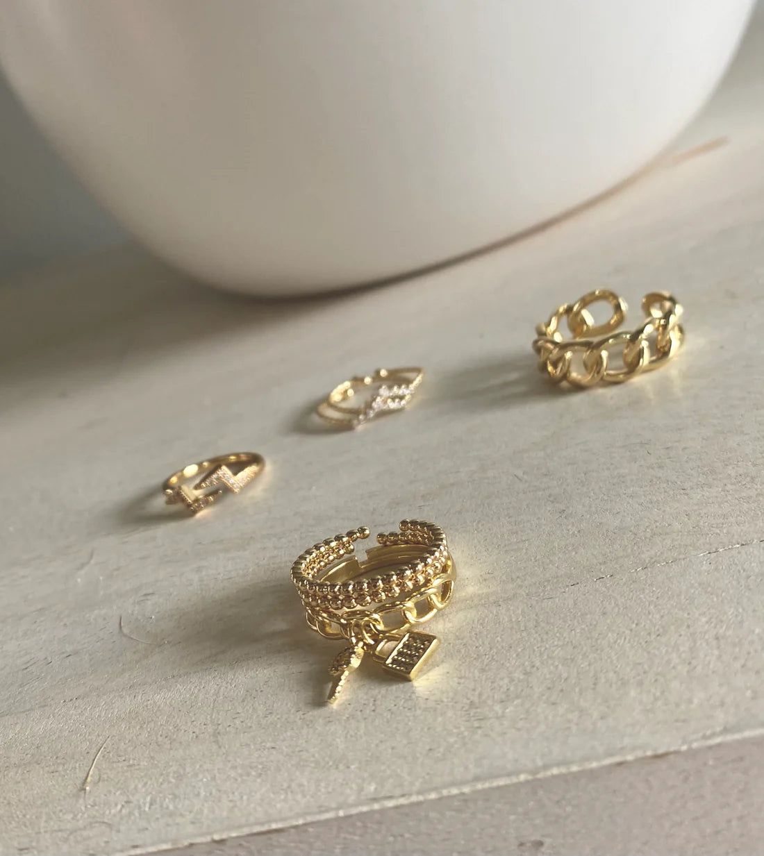 Coastal Grit Orleans Gold Braided Band