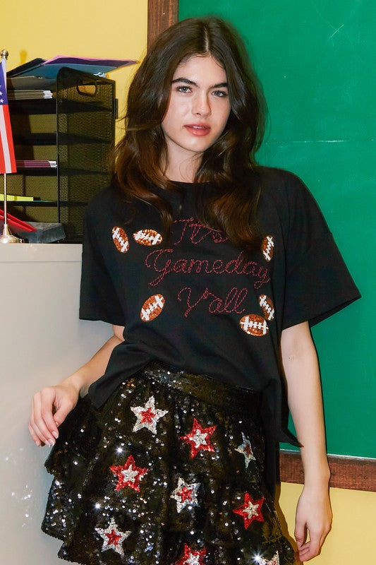 It’s Gameday Y’all Football Sequin Tee