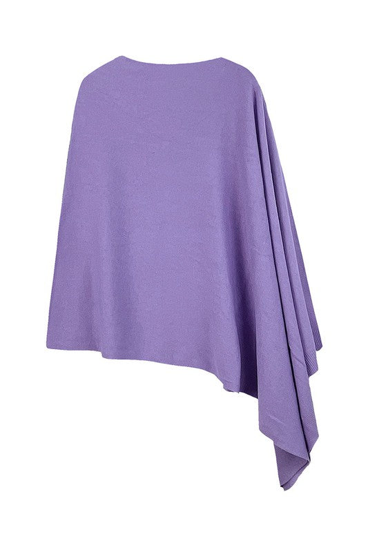 Diamond Shape Scarf/Poncho-Lavender