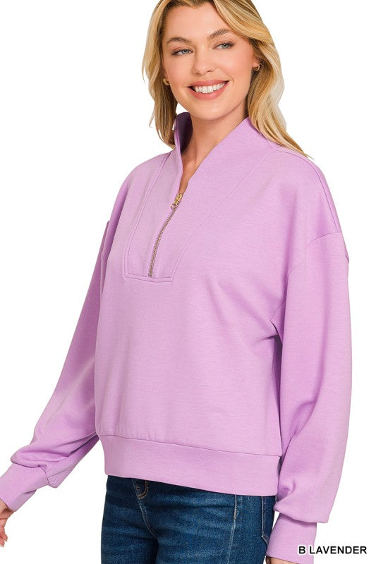 Butterfly Collar Pullover- Lavender
