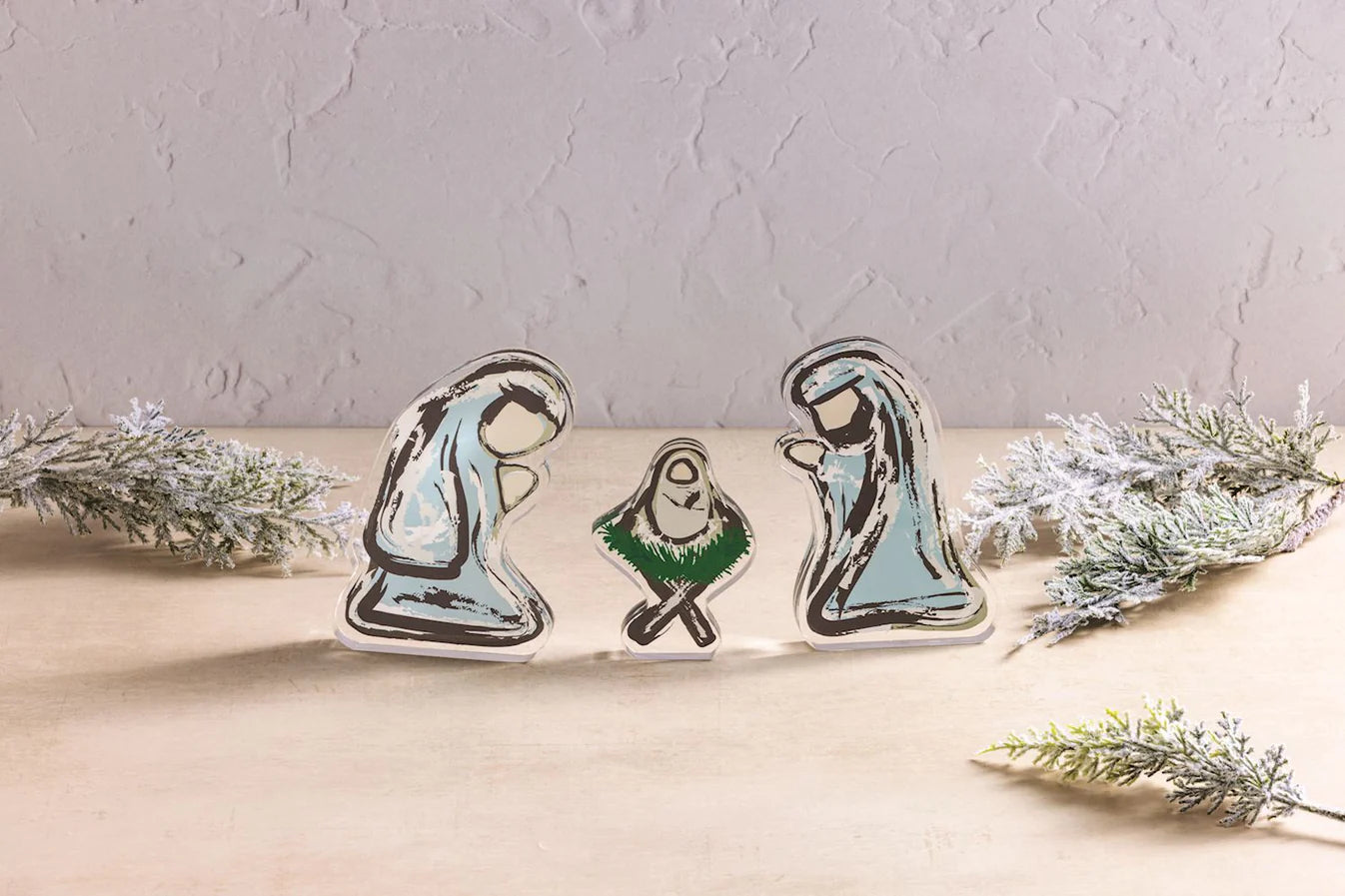 3-Piece Acrylic Angel Nativity Set