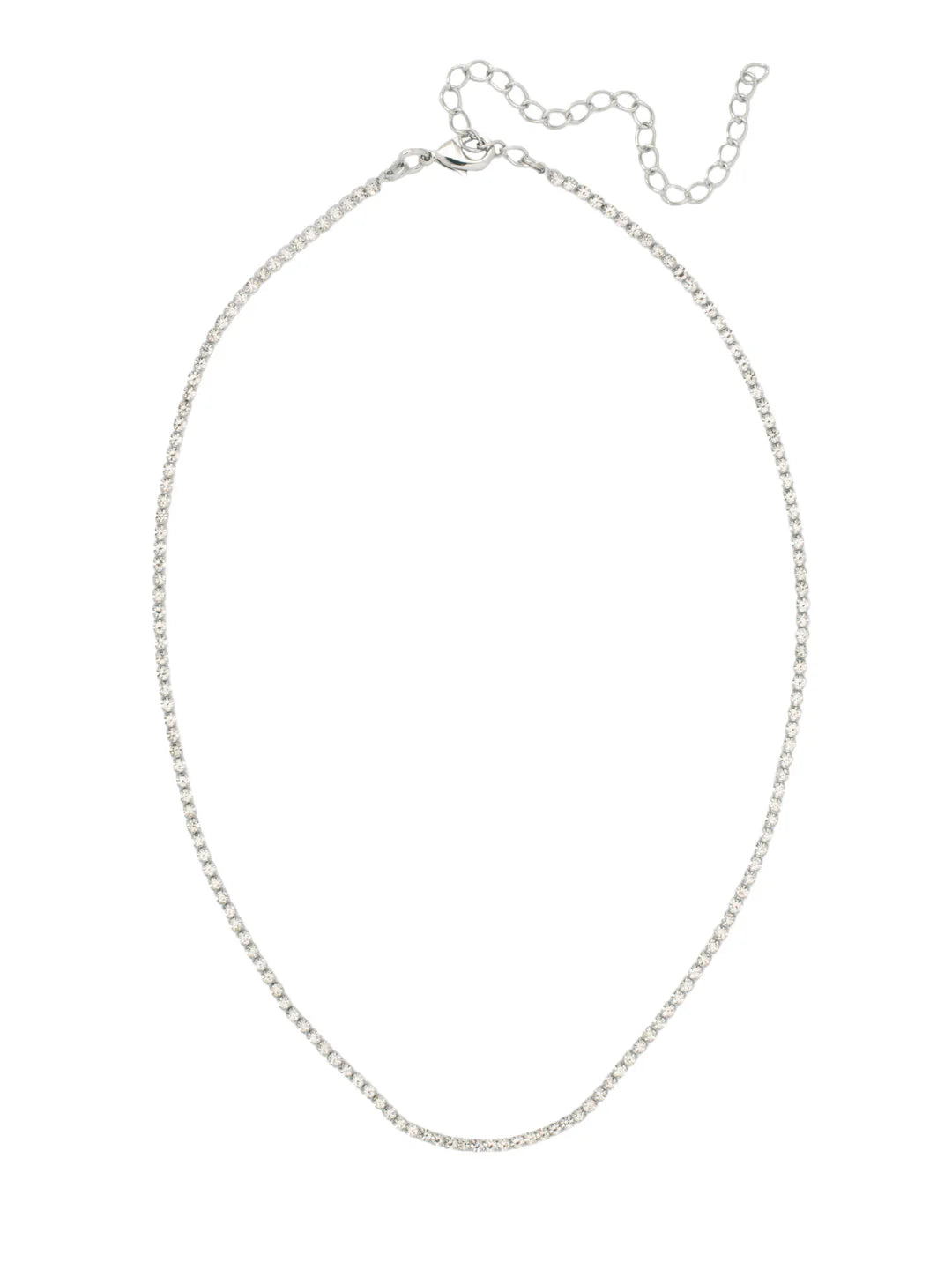 Sorrelli Mini Marnie Tennis Necklace - Crystal/Palladium