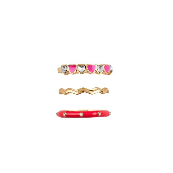 Ballerina Heart Ornament w/Rings- Pink