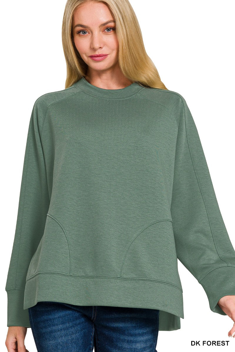 Round Neck Pullover- Ash Jade