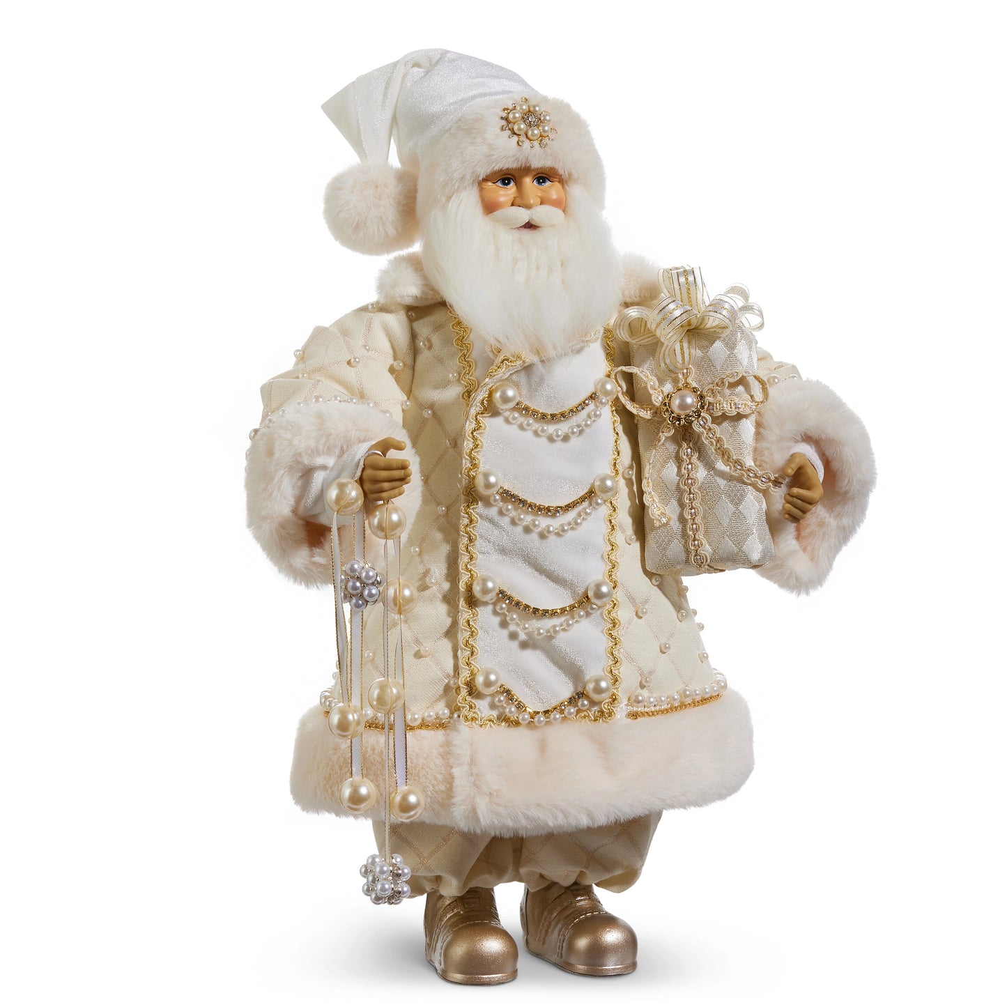 Champagne Gold Embellished Santa