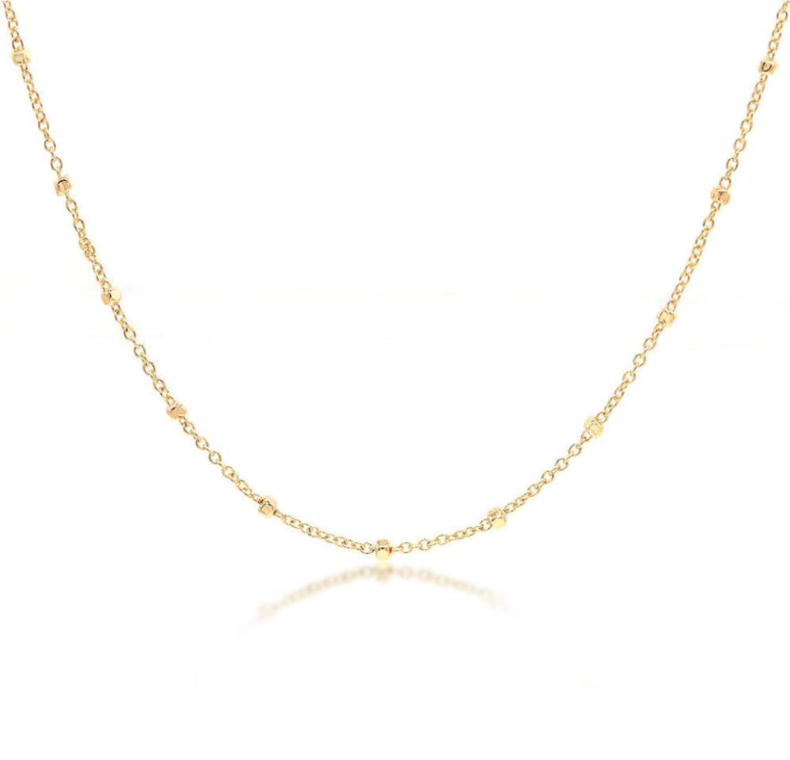 FINAL SALE Savvy Bling Gold Beaded Minimalist Necklace