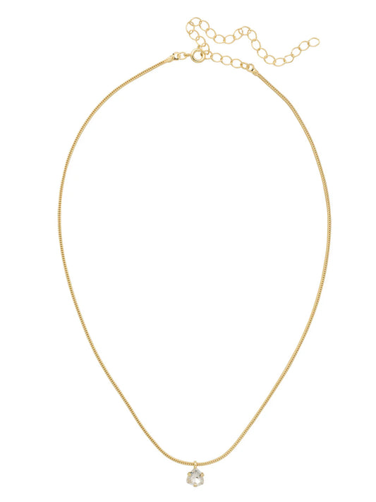 Sorrelli Sedge Stud Pendant Necklace-Crystal