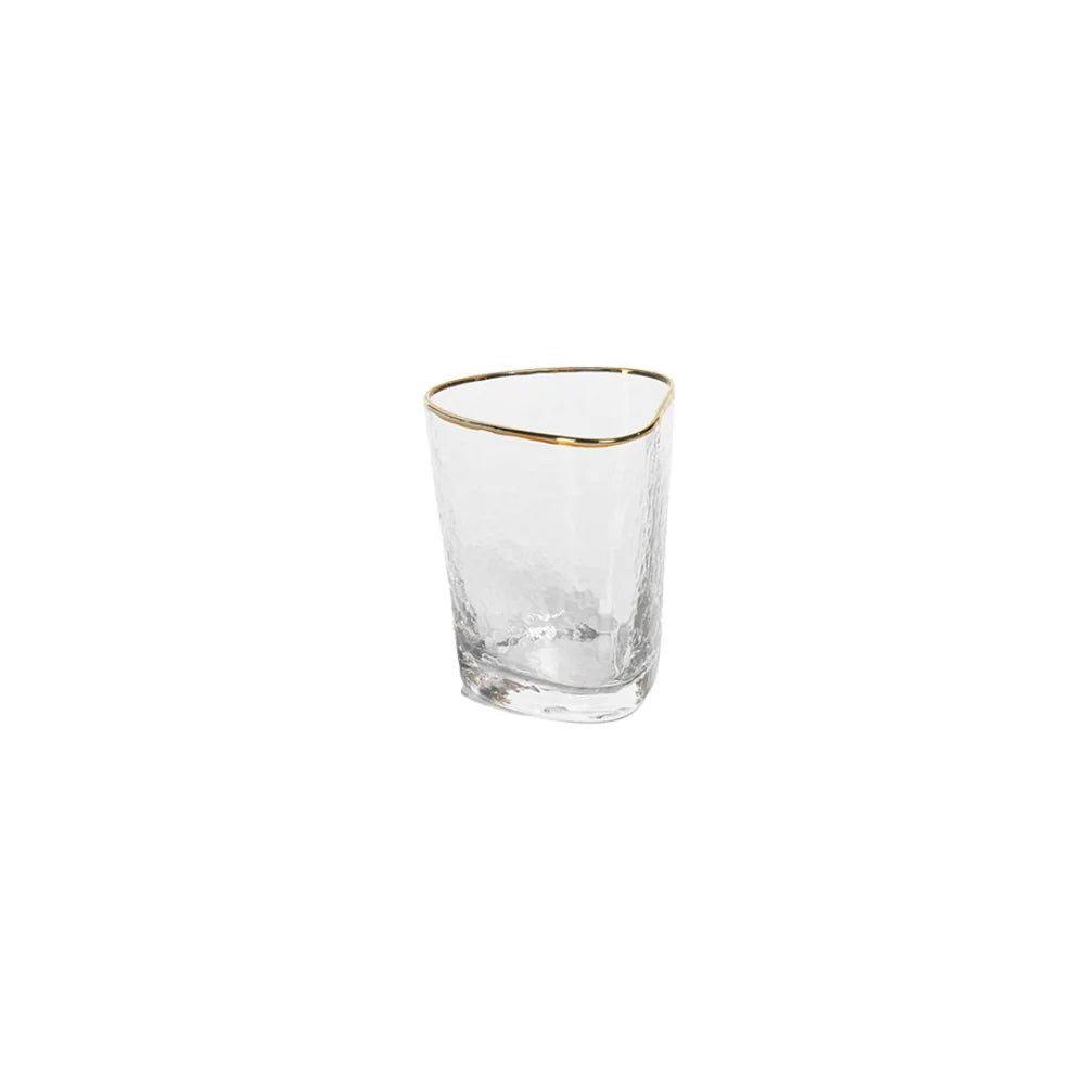 Zodax Aperitivo Gold Rimmed Triangular Glasses-Shot
