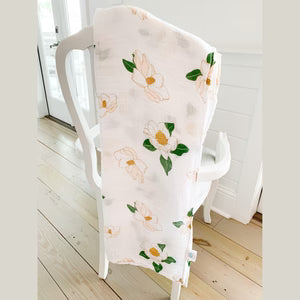 Little Hometown Baby, Muslin Swaddle Blanket-Southern Magnolia