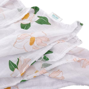 Little Hometown Baby, Muslin Swaddle Blanket-Southern Magnolia