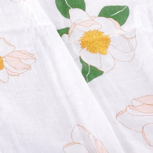 Little Hometown Baby, Muslin Swaddle Blanket-Southern Magnolia