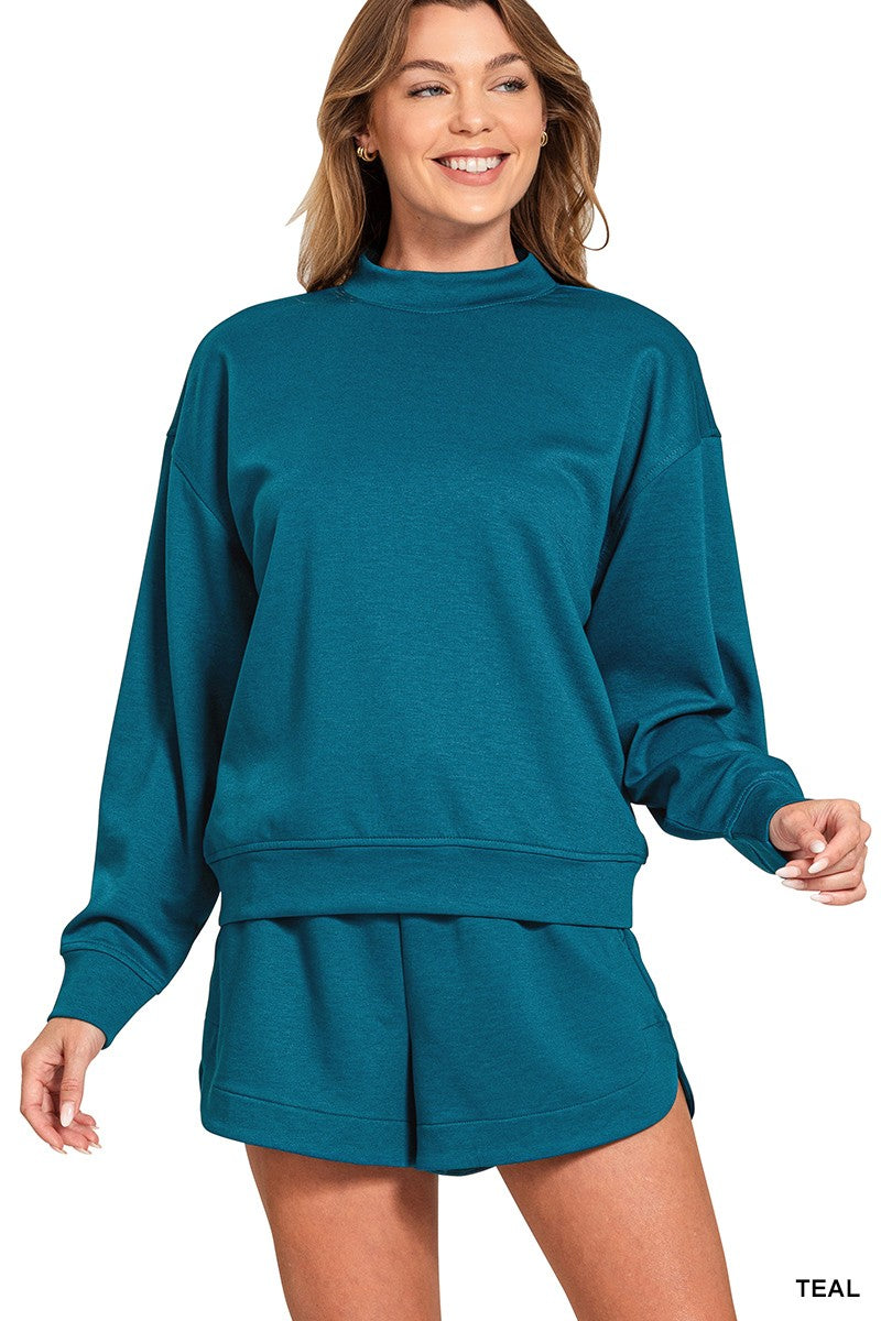 Scuba Pullover & Short Set-Teal