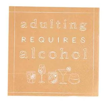 "Adulting Requires..." Cocktail Napkins