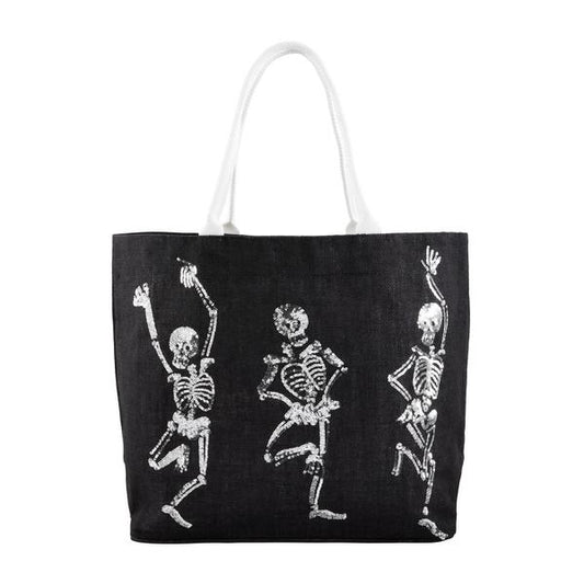 Halloween Sparkle Totes-Skeleton