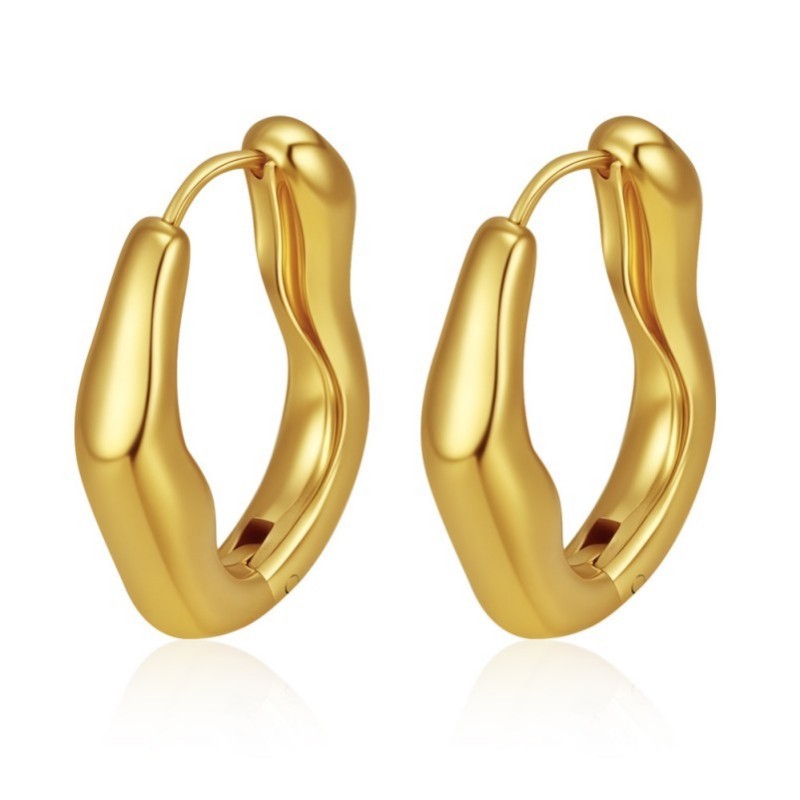 U-Shape Huggie Hoops