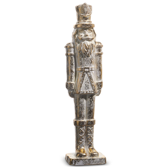 Whitewashed/Gold Nutcracker