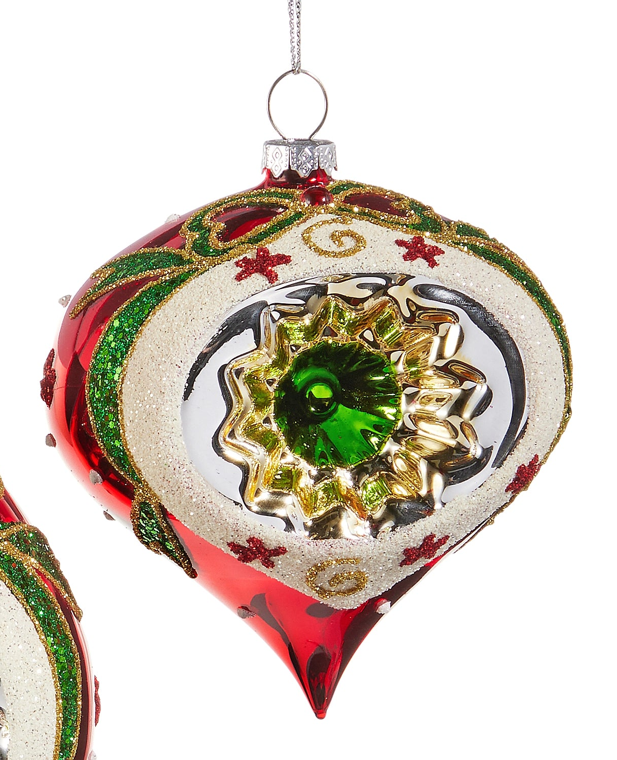 Vintage Reflector Glass Ornaments- Ball, Finial, Onion